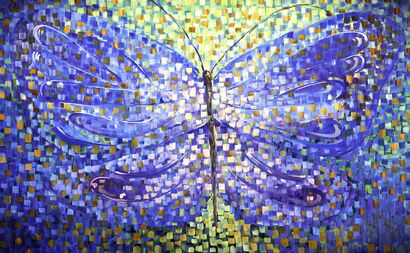 The Magic Blue Butterfly - a Paint Artowrk by YENNYALMB